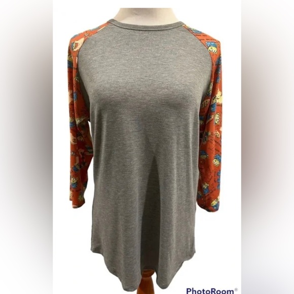 LulaRoe RARE Toy Story Disney Randy Pixar Green Alien Shirt Large Baseball Tee - Picture 2 of 9